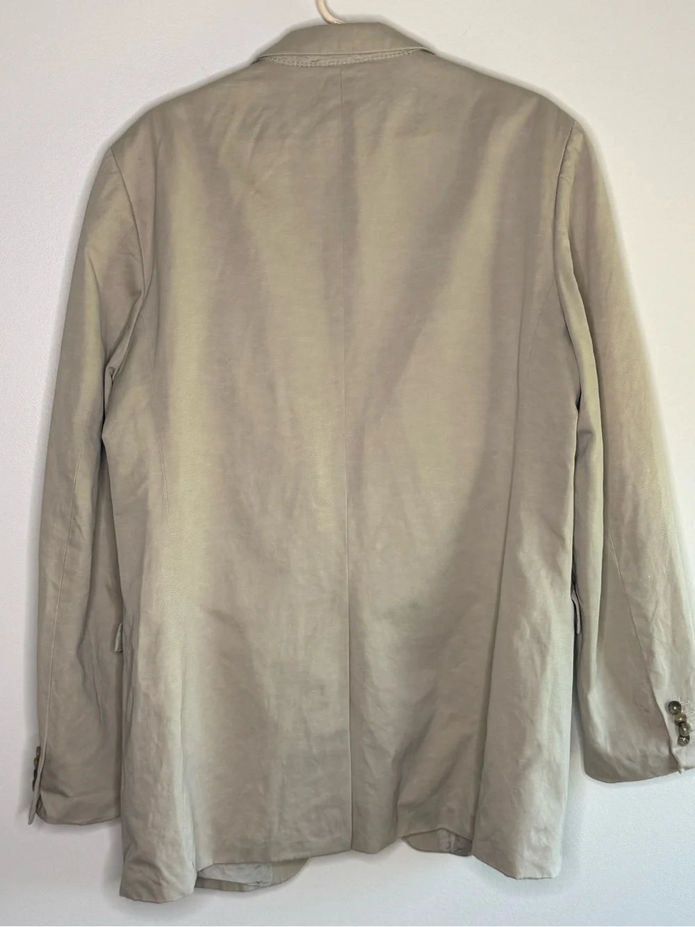 Banana Republic Modern 44L Khaki Cotton Linen Sport Coat Blazer Tan Jacket